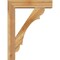 Ekena Millwork Olympic Block Rough Sawn Bracket w/ Offset Brace, Western Red Cedar, 6"W x 24"D x 32"H BKT0604X24X32OLY05RWR - alternate 2
